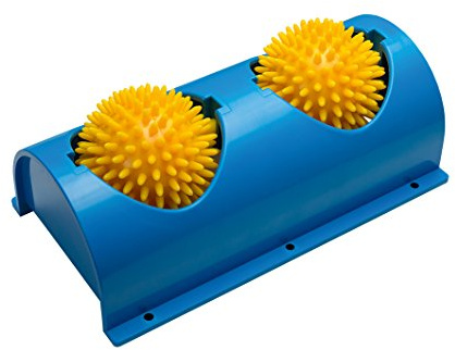 Pflegehome24® Igelball-Duo Massage-Set, blau-gelb - Massage Massageball Noppenball