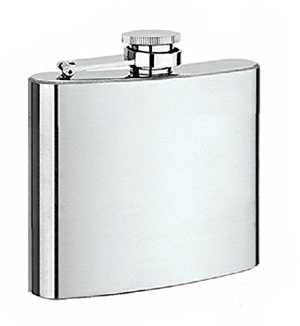 Edelstahl Flachmann 6oz Wine Pot Flask (Silber)