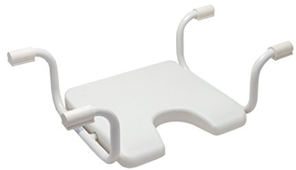 Sani-Alt Badewannensitz mit Hygieneausschnitt, Aluminium, Kunststoff, Weiß, 40 x 41 cm, rutschsicher, max. 120 kg, für Wanneninnenmaß 47-63 cm