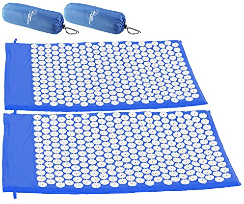 newgen medicals Massagematten Noppen: 2er-Set Entspannungsmatten mit 9075 Druckpunkten, 80 x 50 x 2 cm (Stachelmatten Massage, Yoga Massage Matte)