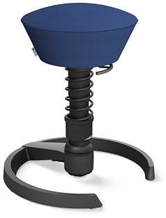 aeris Swopper Air – Ergonomischer Hocker mit extra weicher Polsterung – Bürohocker höhenverstellbar ohne Rollen –Sitzhocker für einen gesunden Rücken, Feder Standard