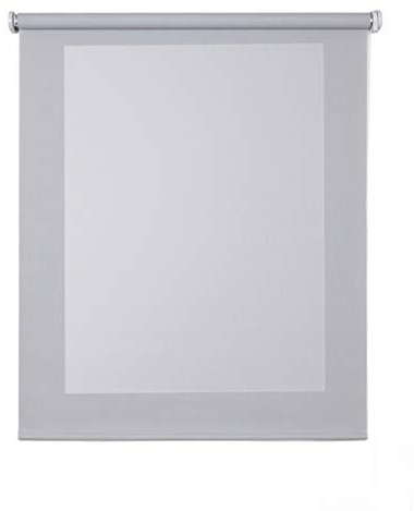 Screen Rollo Thermo Lichtdurchlässig STORESDECO Grau 200x180 cm | Sonnenschutz UV, Thermo Screen Gewebe, Blendschutz, Sichtschutz am Tag, lichtdurchlässig, einfache Wand/Deckenmontage Profi