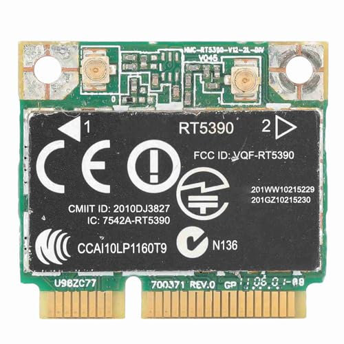 Scheda di rete wireless RT5390, SPS: 630703-001 Scheda di rete adattatore Half Mini PCIE Scheda wireless 802.11N, per computer hp