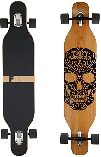FunTomia Longboard avec 3 niveaux flexibles Drop Through Cruiser - Roulement à billes Mach1 Speed - Outil en T
