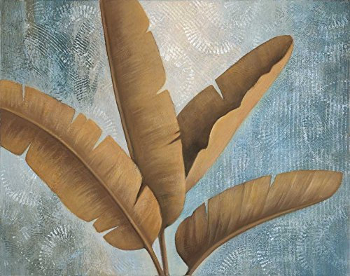 Feeling at home KUNSTDRUCK auf LEINWAND im SCHATTENFUGENRAHMEN Palm-Wedel I Gray Jordan - Küsten horizontal Leinwandbilder im Holzrahmen cm_56_X_71