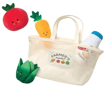 Melissa & Doug - Einkaufsnetz für Kleinkind, Sensorisches Babyspielzeug 6-12 Monate, Aktivitätsspielzeug für die frühe Entwicklung ab 6 Monaten, Stofflebensmittel Babyspielzeug für Mädchen und Jungen
