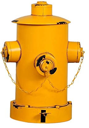 Contenedor de basura con forma de cepillo de fuego, cubo de basura con pedal, bonito contenedor de basura organizador para patio, parque de 3 colores, protección del medio ambiente (color: amarillo)