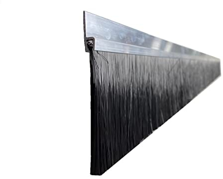 Bürstendichtung Türdichtung Türbürste Alu 90 x 1000mm Besatz: PPN schwarz