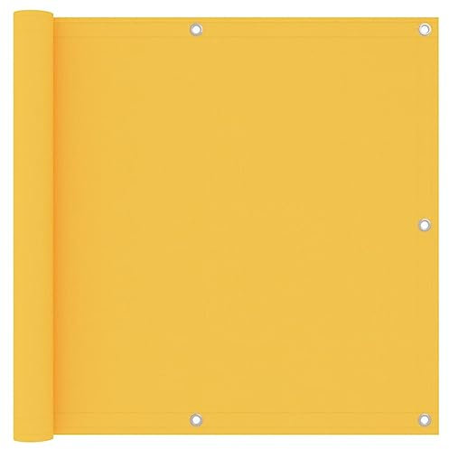 MNISDFL Sichtschutz Balkon seitenwand Zaun sichtschutz Balkon-Sichtschutz Gelb 90x300 cm Oxford-Gewebe