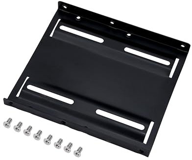BIGtec Adaptador de disco duro SSD HDD Marco de montaje 2,5 a 3,5 Marco intercambiable PC Soporte de ordenador Rails Mounting Frame Negro Metal