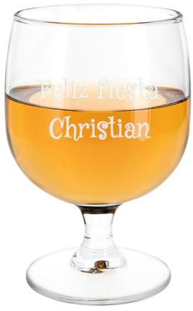 Ocadeau Bicchiere da cognac personalizzato - Bicchiere con stelo personalizzato con testo inciso - Bicchiere da cognac originale