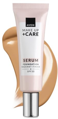 AVON Base de Maquillaje con Sérum 3 en 1 230N (Creamy Natural) | Vitamina C, vitamina E, antioxidantes y SPF 30 con cobertura modulable de ligera a media en tono 230N (Creamy Natural)