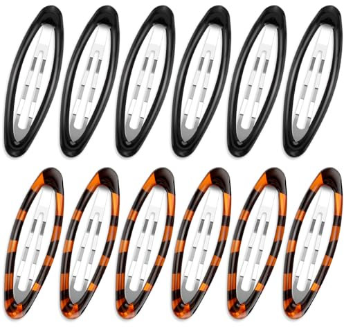 Qianyu 12 Stück Damen Metall Haarspangen Süße BB Haarclips Mini Doppel Griff Haar Clips Snap Haarspangen Einfache Haare Snap Clips für Haar Herstellung Salon Zubehör