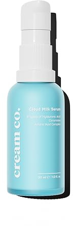 cream co. Cloud Milk Vegan 8-Fach Hyaluron Serum mit 3 Ceramid & Aminoacid Complex 30 ml, Hyaluronsäure Serum für Empfindliche Haut, Hyaluronic Acid Serum Ohne Parfüm, Gesichtspflege Damen & Männer