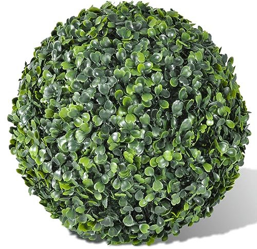 Kavolet Buchsbaumkugeln 2 STK. Ø 35 cm Künstlich Formschnitt-Kugel, Garten Deko Buchsbaum Kugel künstlich Kunstpflanze, Buchsbaum Schablone Kugel, Künstliche Pflanzen Buchskugel