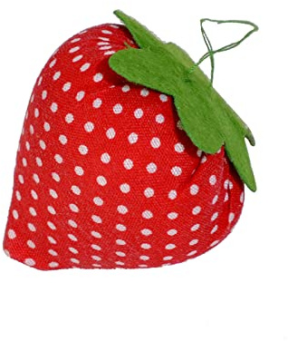 Coussin en forme de fraise pour aiguilles à coudre