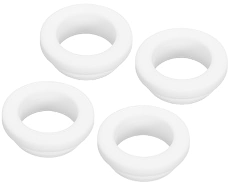sourcing map 4Pcs Snap Rubber Grommet Hole Plug Mount Dia 25mm ID 20mm H 10mm Narrow Groove Width 2.5mm Seal Anti-Scratch for Electrical Box Cable Pipe White