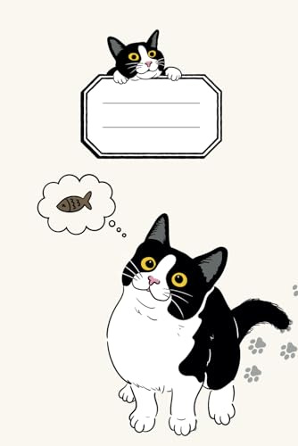 Notizbuch schwarz weiße Katze: liniert, A5, Softcover, für Katzen-Freunde und Katzen-Liebhaber, Mädchen und Jungen, als Hausaufgabenheft, Tagebuch, Bullet Journal, Kladde, ideal als Geschenk