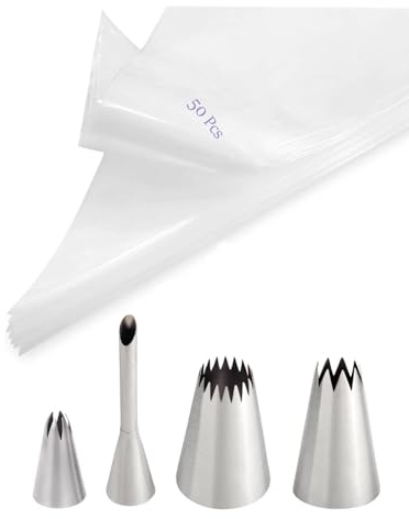 Churro Making Kit – 54 Pcs Large Piping Tips and Bags Set for Homemade Churrera, Churro Maker and Filler
