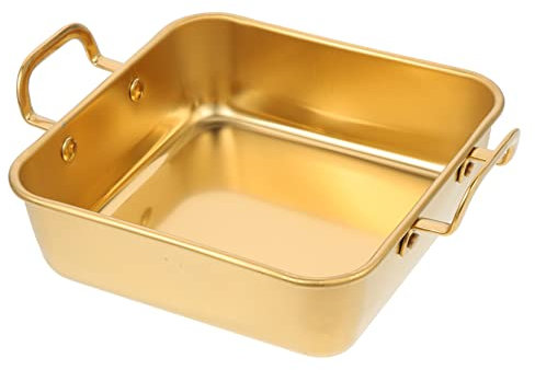 Ciieeo Moule À Gâteau Carré De 15 Cm Avec Poignée Dorée En Acier Inoxydable Robuste Pour Tiramisu Et Collations