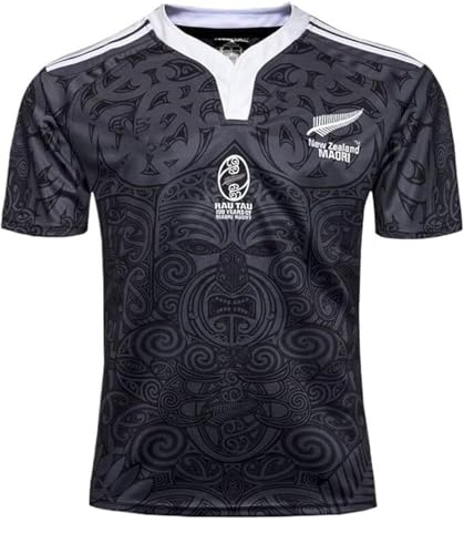Maglia da rugby, 100° anniversario della Nuova Zelanda Maori, maglietta da rugby (1 pezzo), Colore unico, L