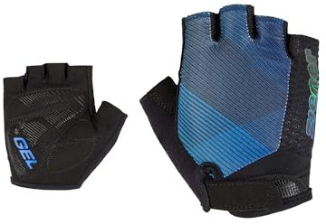 Ziener Kinder CHADI Fahrrad-/Mountainbike-/Radsport-Handschuhe | Kurzfinger - atmungsaktiv/dämpfend, Black.Cobalt Blue, M