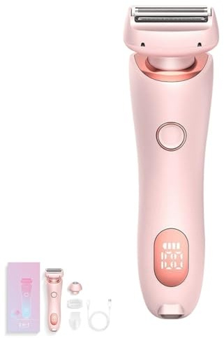Proustore Razor, 2-i-1 kroppsrakapparat for kvinnor, Comfort 2 i 1 Dual Head Electric Lady Body Rakapparat, Avtagbar rakapparat med dubbelt huvud, våta och torra for både kropps- och hårborttagning, v