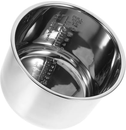 Garneck Pentola Elettrica Pentola Interna 6l Di Sostituzione in Acciaio Inossidabile Con Scala Per Pentole Di Riso E Pentole A Pressione Accessori Per Cuocere La Preparazione