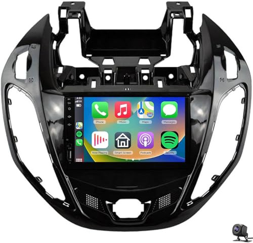 Autoradio für F-ord B-Max 2012-2018 Transit/Tourneo Courier 2013-2021 kabelloses Carplay Android Auto 7-Zoll HD Touchscreen Android 15 Autoradio mit Rückfahrkamera Bluetooth AM/FM/RDS Wi-Fi GPS