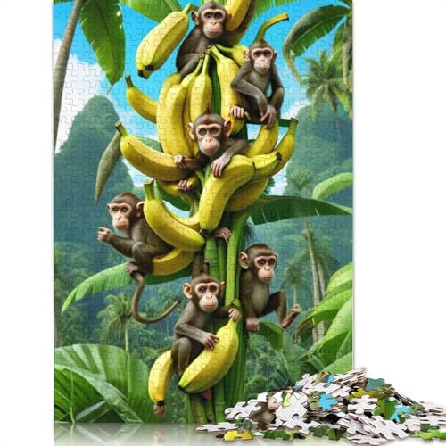 Monkey in Banana Tree 1000 Piece Jigsaw Puzzles for Adults And Kids Age 12 Years Up 1000pcs (75x50cm)