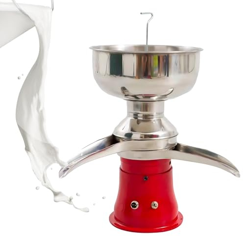 SHAHRYAR Centrifugeuse À Lait Et Crème,30 W Écrémeuse Électrique pour Lait Frais,Acier Inoxydable 304,Capacité De Production De 50 L/H (13,2 Gallons/H),pour La Crème Et Le Lait Écrémé