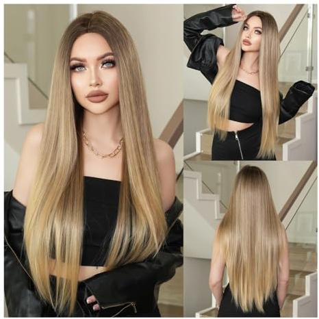 Deep Wave Lace Front Perücken Echthaar, Blonde Perücke Europäische Und Amerikanische Damen Super Lange Mittellange Glatte Haare Volle Kopfbedeckung Nordische Go,SilverWhiteHeadDye