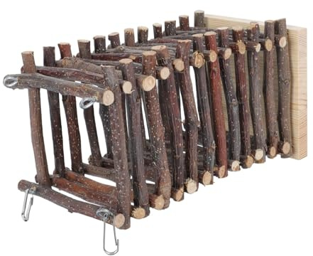 Angoily Kaninchenstall aus Holz Kaninchengrasständer Kaninchengrasfutterspender Chinchillagrasständer Aufbewahrungsregal für Kaninchen Meerschweinchen und Chinchillas Einfach zu Montieren