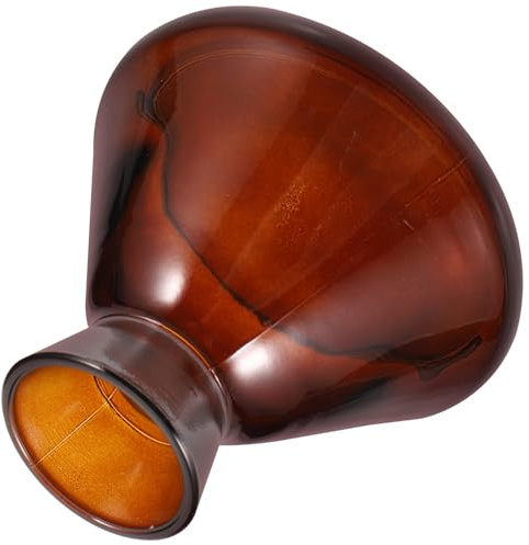Healeved Flacone Diffusore di Profumo 220ml in Vetro Trasparente Bocca Larga a Tromba per Oli Essenziali, Contenitore Riutilizzabile per Diffusore di Fragranze in Ambienti Casa e Ufficio