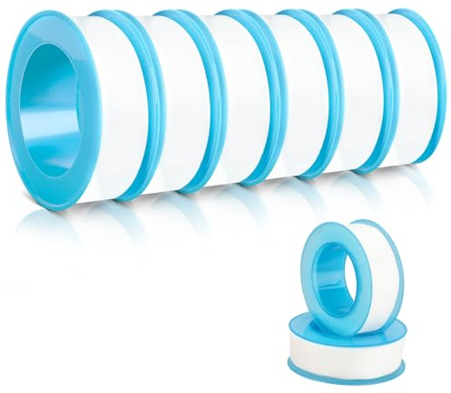 AiQInu 6 Stück PTFE Dichtband Gewinde Dichtungsband Teflonband, 14mm 12m, Weiß