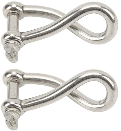 REITINGE Grillete trenzado de acero inoxidable resistente de 12 mm para remolque, elevación, amarre, barco de agua salada, vela, yate, grillete resistente a la abrasión