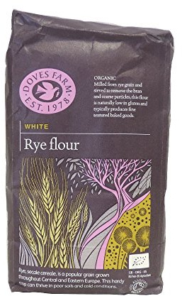 Doves Farm | Rågmjöl vit ekologisk | 3 x 1 kg