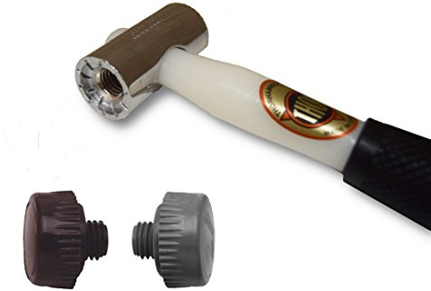 Thor 710 Nylon Faced Window Glazing Hammer/Mallet - with Soft Grey & Tough Brown Head