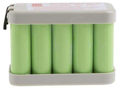 RS PRO NiMH Akkupack, 10-Zellen 12 V / 2 Ah