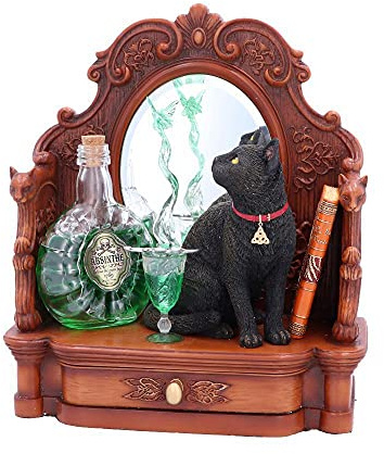 Nemesis Now B4955R0 Lisa Parker Absinth-Katze und grüne Fee, 21,5 cm