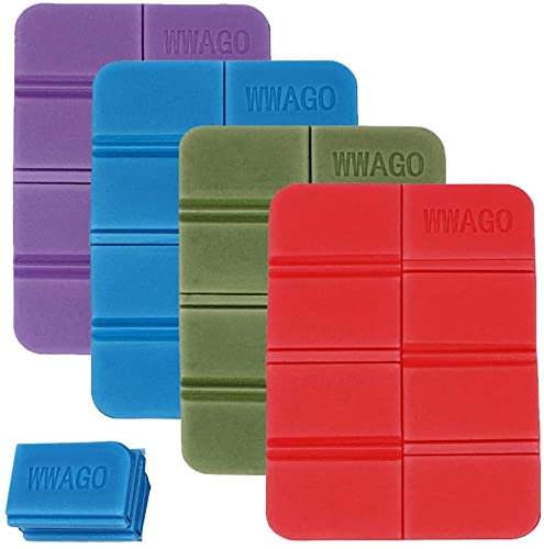 Sitzunterlage Outdoor, XiXiRan Faltbares Sitzkissen Outdoor Thermokissen, Erwachsene und Kinder Sitzunterlage Outdoor Faltbar, für Outdoor Garten Camping Picknick Wander (4 Pcs, 4 Farben)