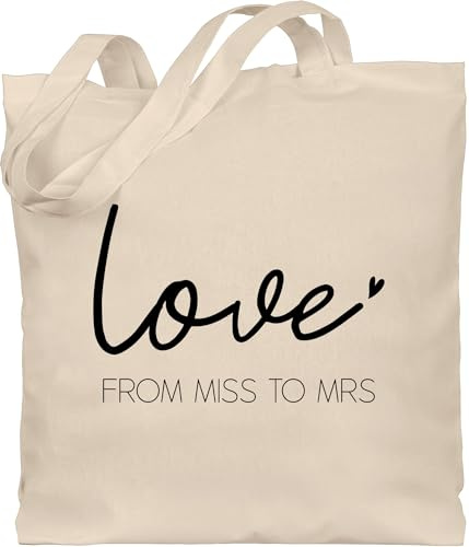 Shirtracer - Baumwolltasche - JGA Junggesellenabschied Frauen - From Miss to Mrs schwarz