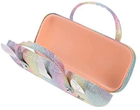 EXCEART Kinder Brillenetui Einhorn Form Sonnenbrillen Etui Kawaii Tier Muster tragbare Brillenbox Brillen Etuitaschen Brillenhülle Hardcase Sonnenbrillenboxen für Herren Damen Junge Mädchen
