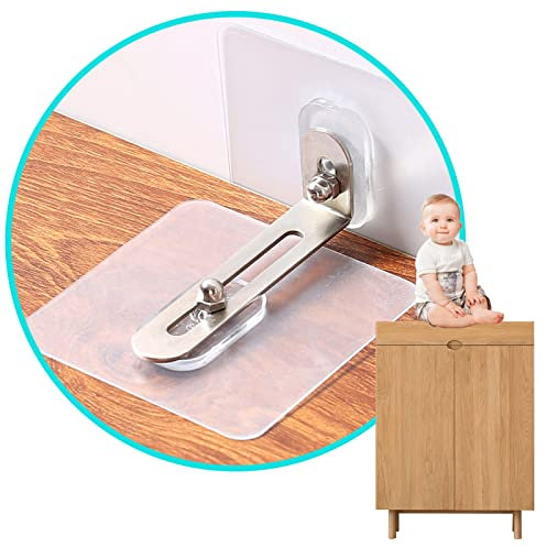 Möbel Kippsicherung Set 2 Pack Kippschutz Möbel Wandanker für Babysicherung Möbelanker,Kippsicherung Möbel Wandanker Verhindern,Anti Baby Haustiere Herunterfallen,Kein Bohren, abnehmbar Möbelanker