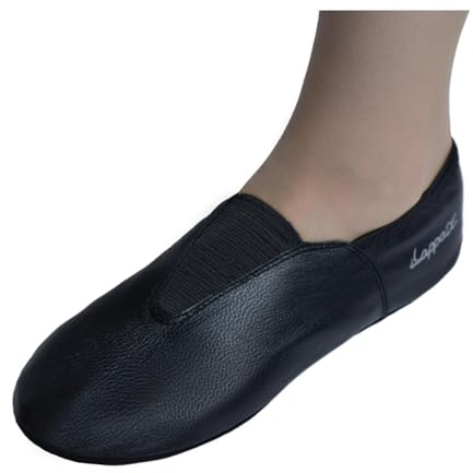 Lappade Zapatillas de gimnasia, zapatillas de ballet, zapatillas de ballet, zapatillas de deporte, zapatillas de danza extra anchas, diferentes suelas, Almohadillas de goma negras, 28 EU