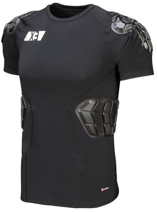 G-Form Pro-X3 Camisa de Manga Corta - Interior de Compresión Acolchada para Ciclismo, Motociclismo, Dirt Bike y Más - Negro, Hombre Grande