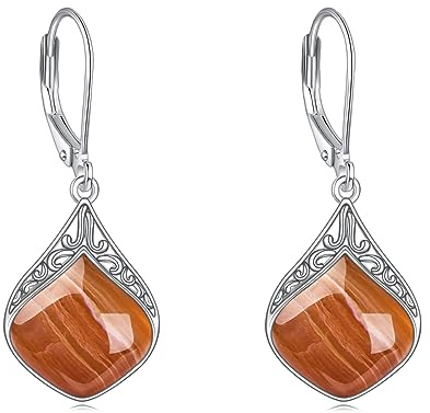 Mondstein Ohrringe Sterling Silber Filigran Irisch Keltisch Teardrop Mondstein Tropfen Ohrringe Schmuck Geschenke für Damen