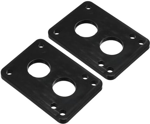 PATIKIL 1/4 Skateboard Riser Pads, 2er Pack PU 3x2 Skateboard Riser Pads Schräge Keil Stoßdämpfer Pads für Skateboard Truck, Schwarz