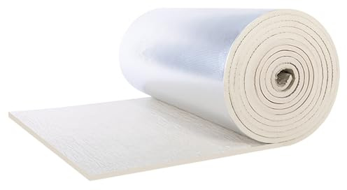 MZQMK Aislante Térmico Acústico Insonorización Coche Aluminio Forro Papel Autoadhesivo 10mm De Espesor Espuma Impermeable, para Viviendas, Oficinas, Vehículos, Caravanas(B,1M*1M_20MM)