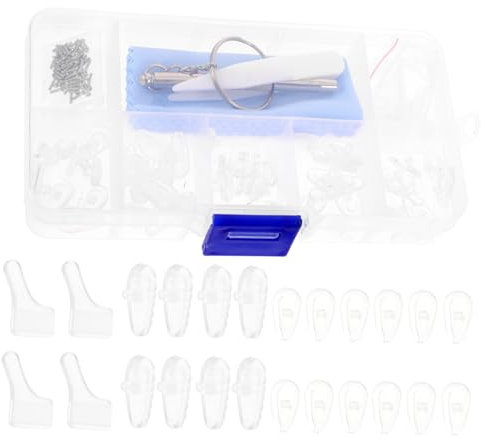 minkissy Nasenpads Aus Silikon Für Brillen Rutschfest Austauschbar Ersatz Brillen-nasenpads Mit Putztuch Für Kleine Brille Reparatur Versorgung